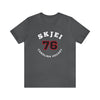 Skjei 76 Carolina Hockey Number Arch Design Unisex T-Shirt