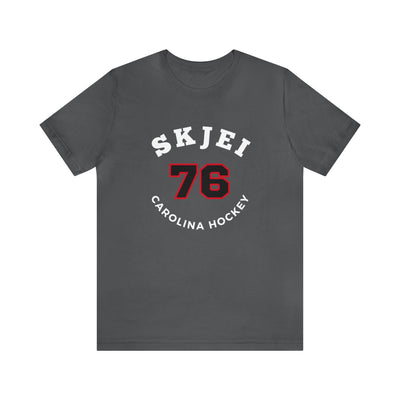 Skjei 76 Carolina Hockey Number Arch Design Unisex T-Shirt