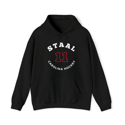 Staal 11 Carolina Hockey Number Arch Design Unisex Hooded Sweatshirt