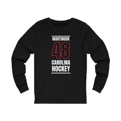 Martinook 48 Carolina Hockey Black Vertical Design Unisex Jersey Long Sleeve Shirt