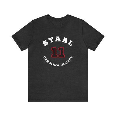 Staal 11 Carolina Hockey Number Arch Design Unisex T-Shirt