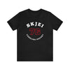 Skjei 76 Carolina Hockey Number Arch Design Unisex T-Shirt