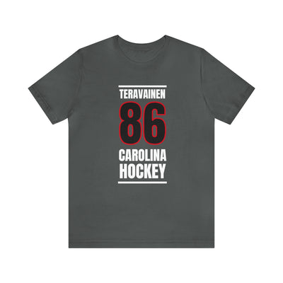 Teravainen 86 Carolina Hockey Black Vertical Design Unisex T-Shirt