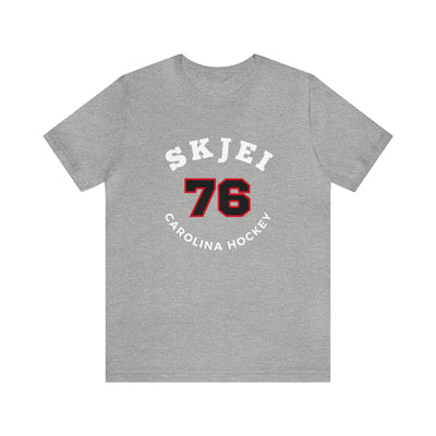 Skjei 76 Carolina Hockey Number Arch Design Unisex T-Shirt