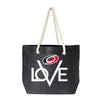 Carolina Hurricanes LOVE Tote Bag