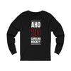 Aho 20 Carolina Hockey Black Vertical Design Unisex Jersey Long Sleeve Shirt