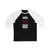 Jarvis 24 Carolina Hockey Black Vertical Design Unisex Tri-Blend 3/4 Sleeve Raglan Baseball Shirt