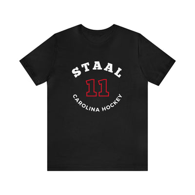 Staal 11 Carolina Hockey Number Arch Design Unisex T-Shirt