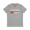 Bunting 58 Carolina Hockey Grafitti Wall Design Unisex V-Neck Tee