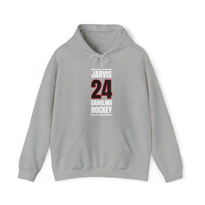 Jarvis 24 Carolina Hockey Black Vertical Design Unisex Hooded Sweatshirt