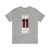 Staal 11 Carolina Hockey Black Vertical Design Unisex T-Shirt