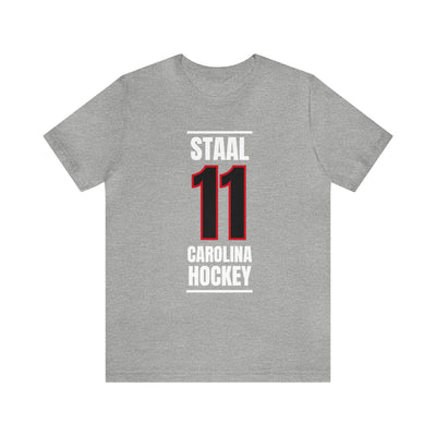 Staal 11 Carolina Hockey Black Vertical Design Unisex T-Shirt