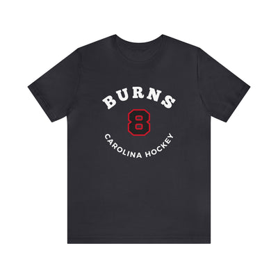 Burns 8 Carolina Hockey Number Arch Design Unisex T-Shirt