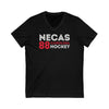 Necas 88 Carolina Hockey Grafitti Wall Design Unisex V-Neck Tee