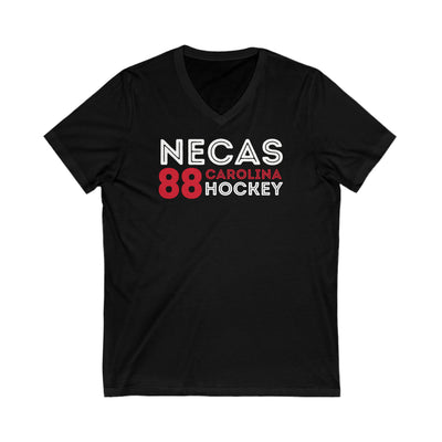 Necas 88 Carolina Hockey Grafitti Wall Design Unisex V-Neck Tee