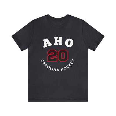 Aho 20 Carolina Hockey Number Arch Design Unisex T-Shirt