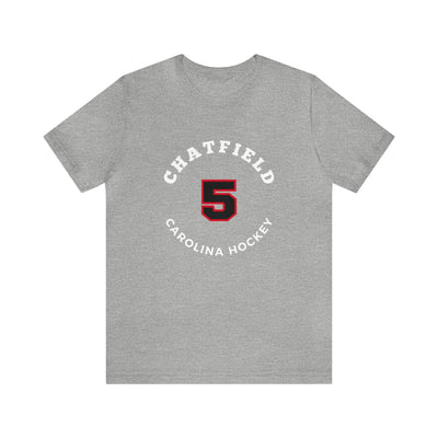 Chatfield 5 Carolina Hockey Number Arch Design Unisex T-Shirt