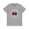 Kochetkov 52 Carolina Hockey Number Arch Design Unisex V-Neck Tee