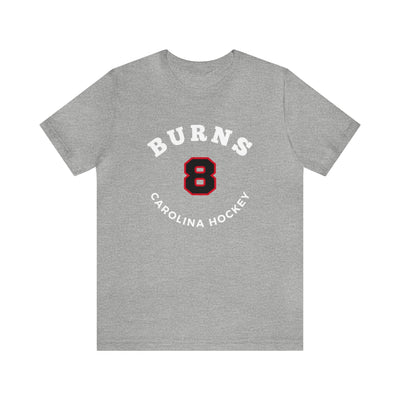 Burns 8 Carolina Hockey Number Arch Design Unisex T-Shirt