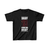 Drury 18 Carolina Hockey Black Vertical Design Kids Tee