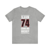 Slavin 74 Carolina Hockey Black Vertical Design Unisex T-Shirt