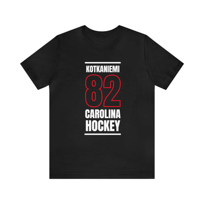 Kotkaniemi 82 Carolina Hockey Black Vertical Design Unisex T-Shirt