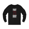 Fast 71 Carolina Hockey Black Vertical Design Unisex Jersey Long Sleeve Shirt