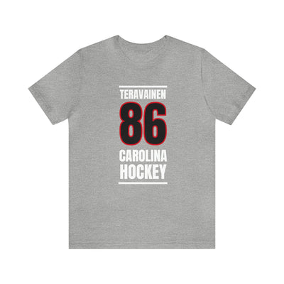 Teravainen 86 Carolina Hockey Black Vertical Design Unisex T-Shirt