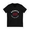 Raanta 32 Carolina Hockey Number Arch Design Unisex V-Neck Tee