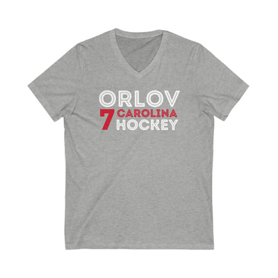 Orlov 7 Carolina Hockey Grafitti Wall Design Unisex V-Neck Tee