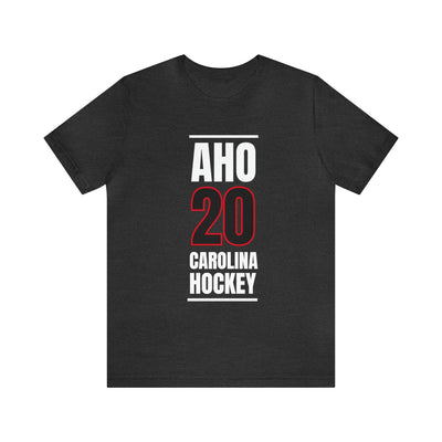 Aho 20 Carolina Hockey Black Vertical Design Unisex T-Shirt