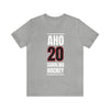 Aho 20 Carolina Hockey Black Vertical Design Unisex T-Shirt