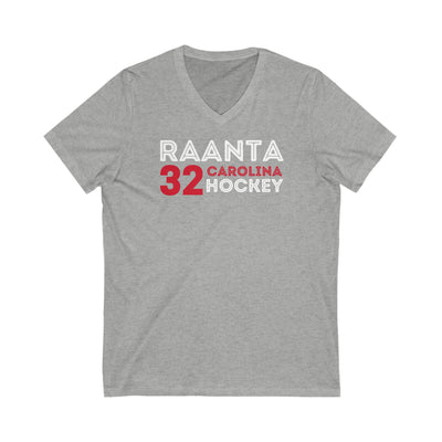 Raanta 32 Carolina Hockey Grafitti Wall Design Unisex V-Neck Tee