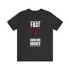 Fast 71 Carolina Hockey Black Vertical Design Unisex T-Shirt