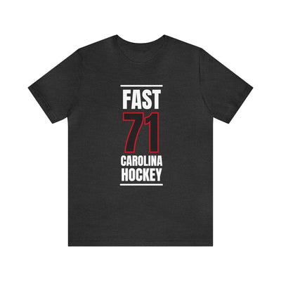 Fast 71 Carolina Hockey Black Vertical Design Unisex T-Shirt