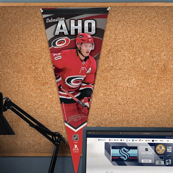 Carolina Hurricanes Sebastian Aho Premium Vertical Pennant