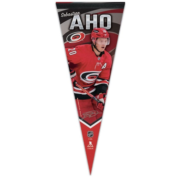 Carolina Hurricanes Sebastian Aho Premium Vertical Pennant