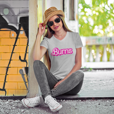 Burns V-Neck Barbie Shirt