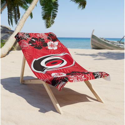 Carolina Hurricanes Hawaiian Floral Pool Beach Towel