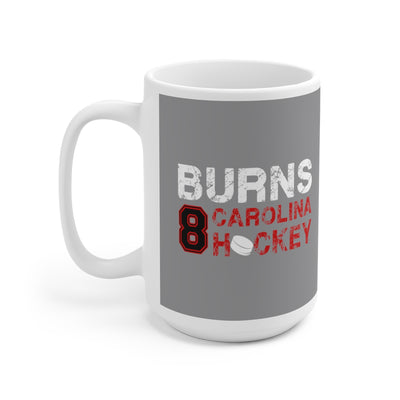 Burns 8 Carolina Hockey Ceramic Coffee Mug In Gray, 15oz