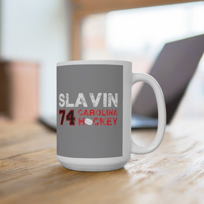 Slavin 74 Carolina Hockey Ceramic Coffee Mug In Gray, 15oz