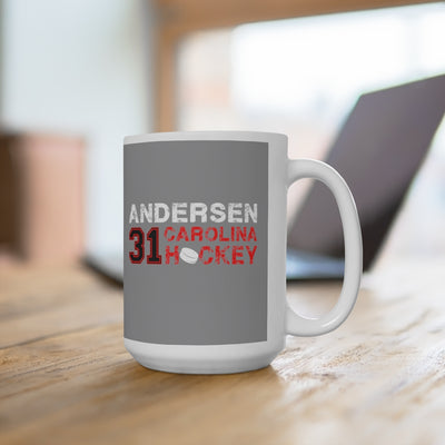 Andersen 31 Carolina Hockey Ceramic Coffee Mug In Gray, 15oz