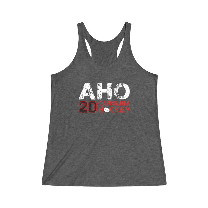 Aho 20 Carolina Hockey Women's Tri-Blend Racerback Tank