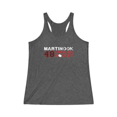 Martinook 48 Carolina Hockey Women's Tri-Blend Racerback Tank