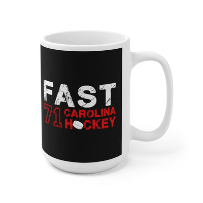 Fast 71 Carolina Hockey Ceramic Coffee Mug In Black, 15oz