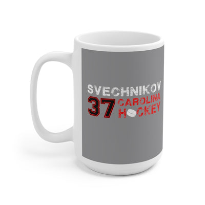 Svechnikov 37 Carolina Hockey Ceramic Coffee Mug In Gray, 15oz