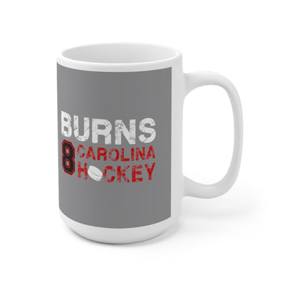 Burns 8 Carolina Hockey Ceramic Coffee Mug In Gray, 15oz