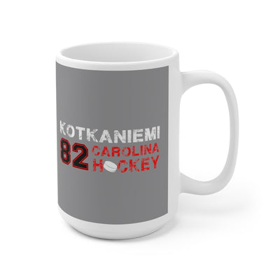 Kotkaniemi 82 Carolina Hockey Ceramic Coffee Mug In Gray, 15oz