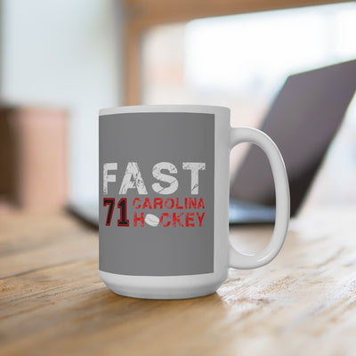 Fast 71 Carolina Hockey Ceramic Coffee Mug In Gray, 15oz