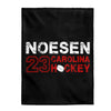 Noesen 23 Carolina Hockey Velveteen Plush Blanket